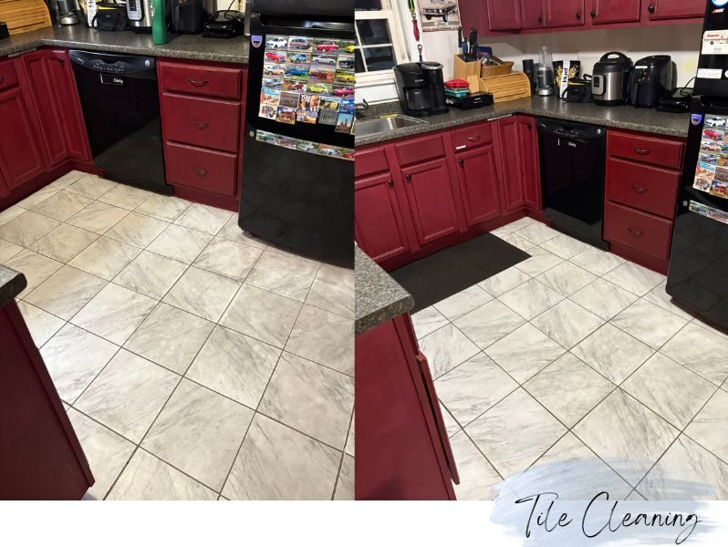 Freshly cleaned tile bringing a bright, renewed feel to the space