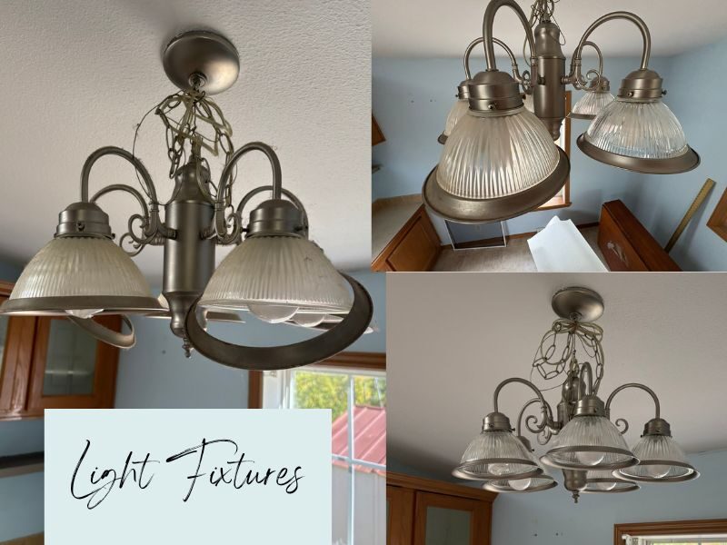 Clean light fixture with dust and buildup removed